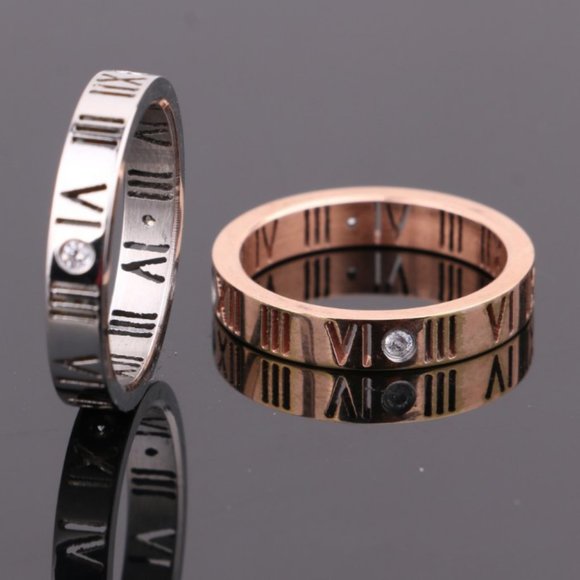 Roman Numeral Ring - Engraved Ring - Custom Ring Custom Roman Numeral Ring - Rin - Picture 4 of 7
